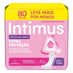 Protetor Diário Intimus Longo Extra Proteção Com Perfume 80 Unidades