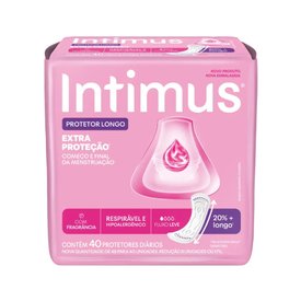 PROTETOR DIÁRIO INTIMUS LONGO EXTRA PROTEÇÃO COM PERFUME 40 UNIDADES