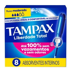 Absorvente Interno Tampax Fluxo Moderado 8 Unidades