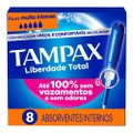 ABSORVENTE INTERNO TAMPAX FLUXO MUITO INTENSO 8 UNIDADES