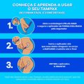 ABSORVENTE INTERNO TAMPAX FLUXO MODERADO + INTENSO 8 UNIDADES