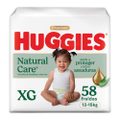 FRALDA HUGGIES NATURAL CARE XG 58 UNIDADES