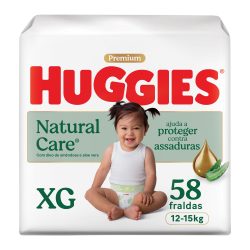 Fralda Huggies Natural Care Xg 58 Unidades