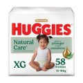 FRALDA HUGGIES NATURAL CARE XG 58 UNIDADES