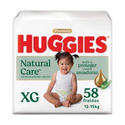 Fralda Huggies Natural Care Xg 58 Unidades