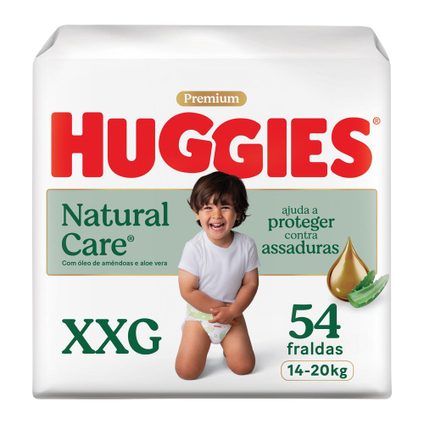 FRALDA HUGGIES NATURAL CARE XXG 54 UNIDADES
