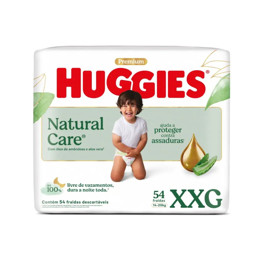 Fralda Huggies Natural Care Xxg 54 Unidades