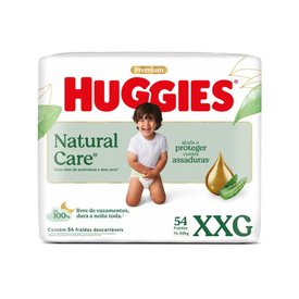 FRALDA HUGGIES NATURAL CARE XXG 54 UNIDADES