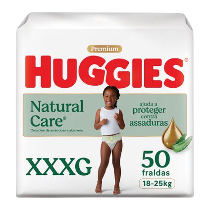 FRALDA HUGGIES NATURAL CARE XXXG 50 UNIDADES