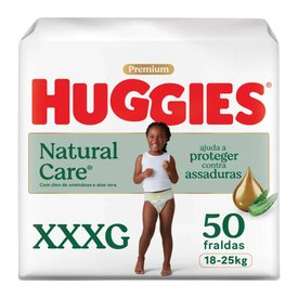 FRALDA HUGGIES NATURAL CARE XXXG 50 UNIDADES
