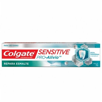 CREME DENTAL PARA DENTES SENSÍVEIS COLGATE SENSITIVE PRO-ALÍVIO REPARA ESMALTE 50G