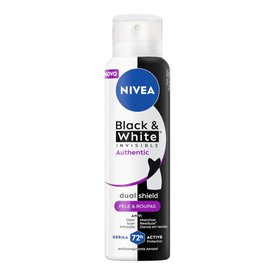 DESODORANTE AEROSSOL NIVEA BLACK & WHITE INVISIBLE AUTHENTIC 150ML