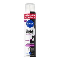 Desodorante Aerossol Nivea Black & White Invisible Authentic 200ml