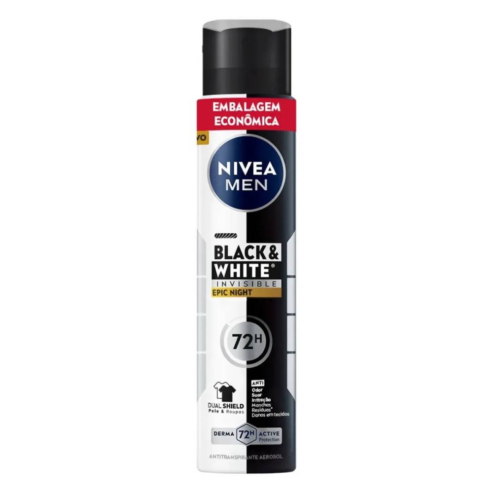 Desodorante Aerossol Nivea Men Black & White Invisible Epic Night 200ml