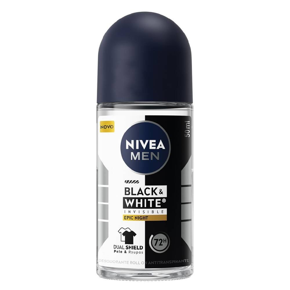 Desodorante Roll-on Nivea Men Black & White Invisible Epic Night 50ml
