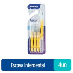 Escova Interdental Panvel Cônica Com 4 Unidades