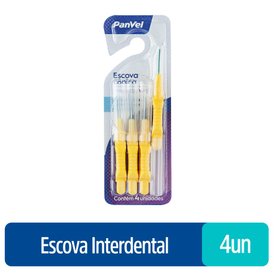 ESCOVA INTERDENTAL PANVEL CÔNICA COM 4 UNIDADES