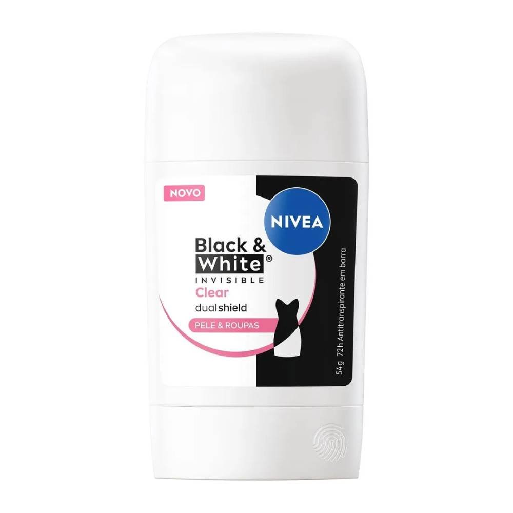 Desodorante Em Stick Nivea Black & White Invisible Clear 54g