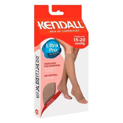 MEIA 3/4 MÉDIA COMPRESSÃO 15-20 MMHG KENDALL - MÉDIO - MEL - SEM PONTEIRA