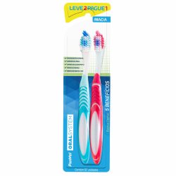Escova Dental Panvel Oral System 5 Benefícios Leve 2 Pague 1 Macia