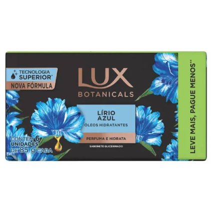 KIT SABONETE EM BARRA LUX BOTANICALS LÍRIO AZUL 6 UNIDADES 85G CADA