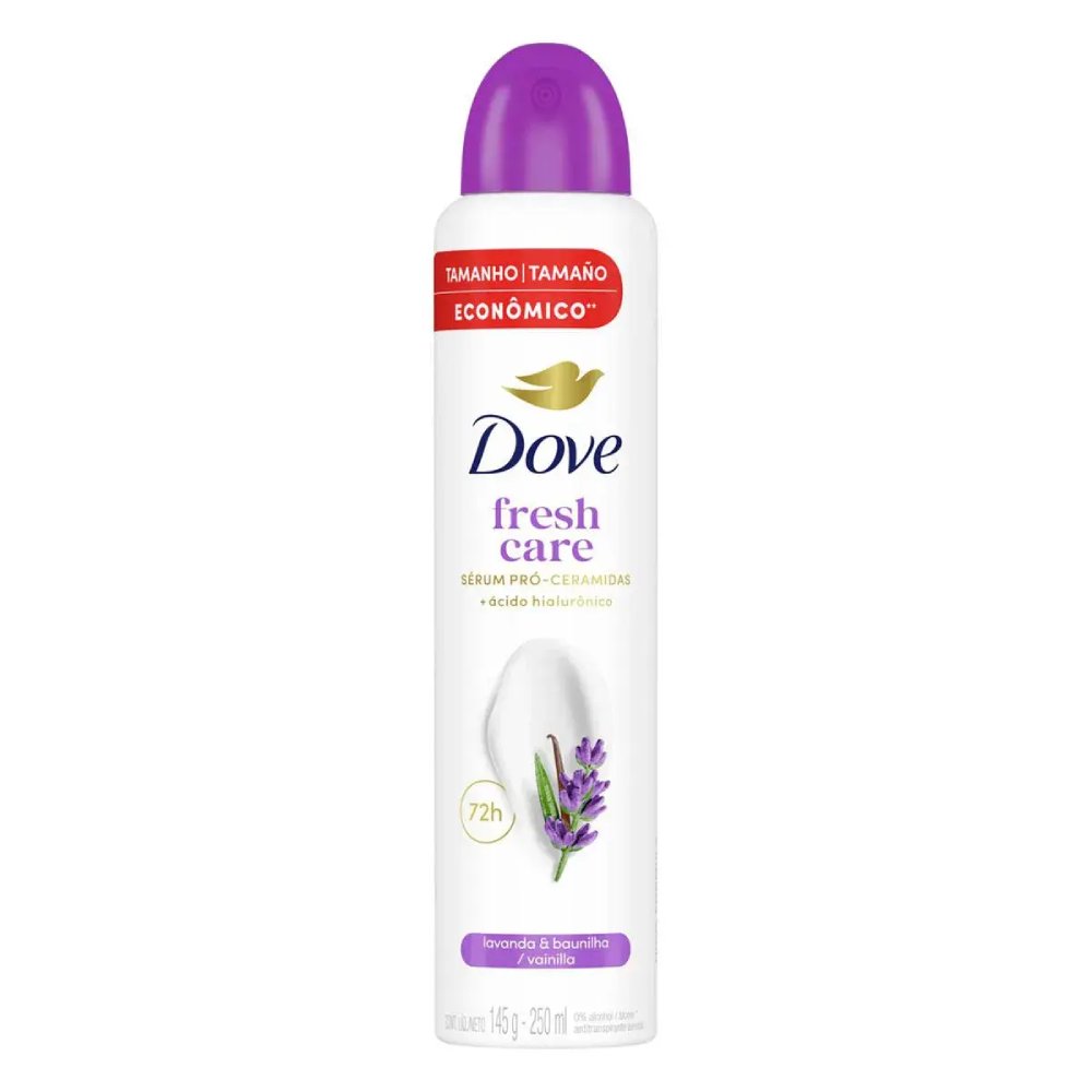 Desodorante Aerossol Dove Fresh Care Lavanda E Baunilha 250ml
