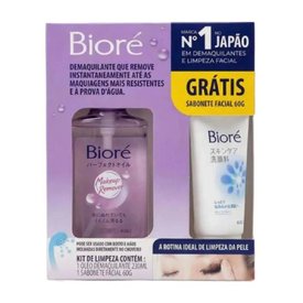 KIT BIORÉ ÓLEO DEMAQUILANTE CLEANSING OIL 230ML + SABONETE LÍQUIDO FACIAL WASH 60G