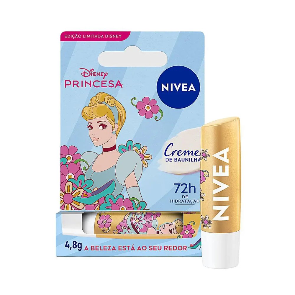 Hidratante Labial Nivea Disney Cinderela Baunilha 4,8g