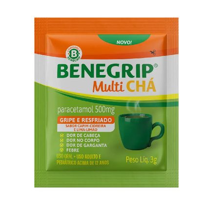 CHÁ BENEGRIP MULTI CAPIM-CIDREIRA E LIMA-LIMÃO 3G