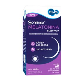 SOMINEX MELATONINA LIMÃO EMS 60 COMPRIMIDOS