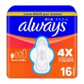 ABSORVENTE ALWAYS SECA COM ABAS 16 UNIDADES