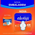 ABSORVENTE ALWAYS SECA COM ABAS 16 UNIDADES
