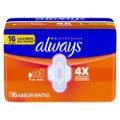 ABSORVENTE ALWAYS DIA ULTRA SUAVE COM ABAS 16 UNIDADES