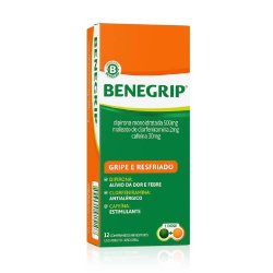 Benegrip Antigripal E Analgésico Para Alívio Da Gripe E Resfriado - Caixa 12 Comprimidos