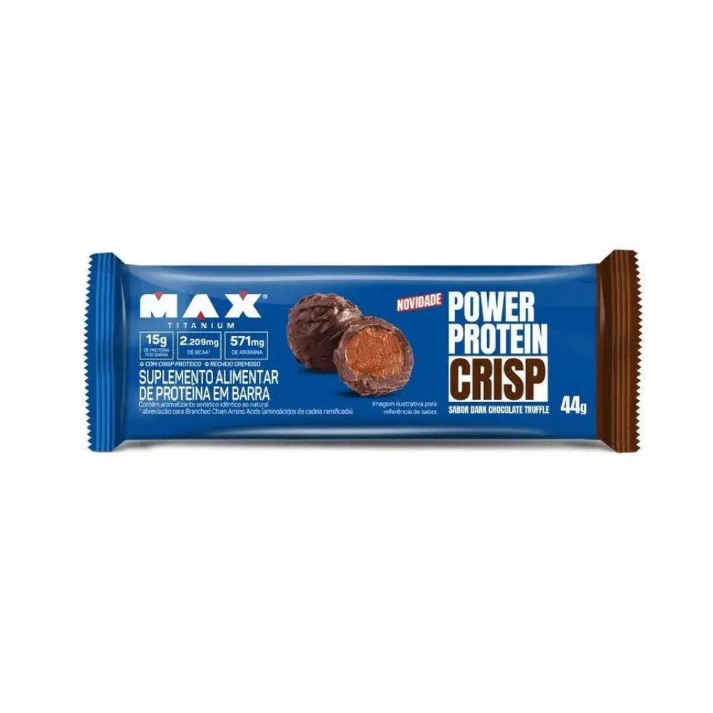 Barra De Proteína Max Titanium Power Protein Crisp Chocolate 44g