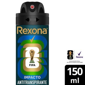 DESODORANTE ANTITRANSPIRANTE AEROSOL MASCULINO REXONA IMPACTO 72 HORAS 150ML