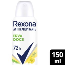 Desodorante Antitranspirante Aerosol Feminino Rexona Erva Doce 150ml