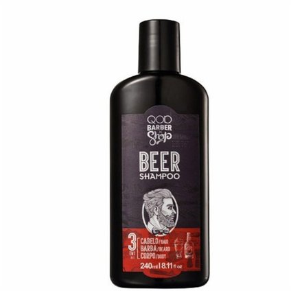 SHAMPOO QOD BARBER SHOP BEER 3 EM 1 240ML