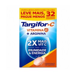 Targifor Vitamina C E Arginina Com 32 Comprimidos Efervescentes