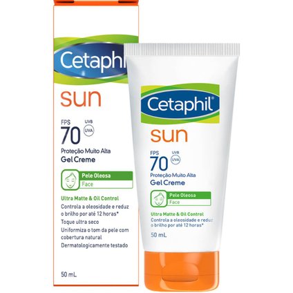 PROTETOR SOLAR GALDERMA CETAPHIL SUN ULTRA MATTE  OIL CONTROL SEM COR FPS 70 50ML
