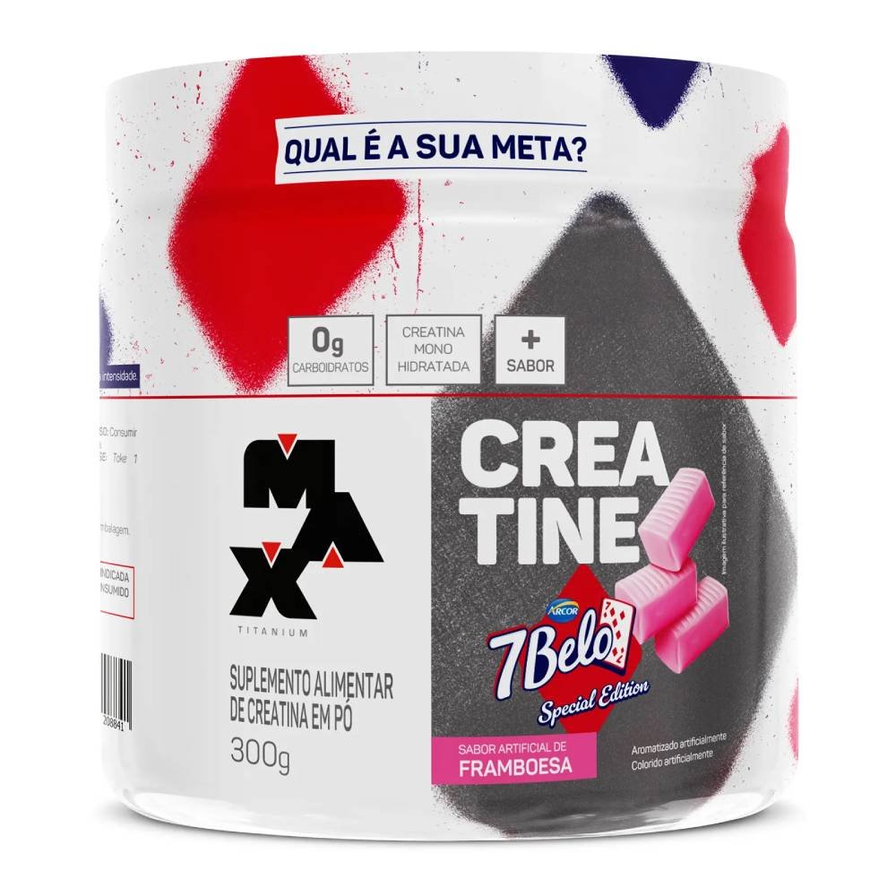 Creatina Max Titanium 7belo Framboesa 300g