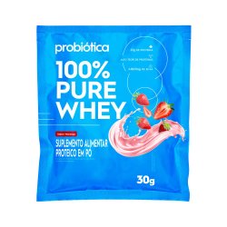 Whey Protein Probiótica 100% Pure Morango 30g