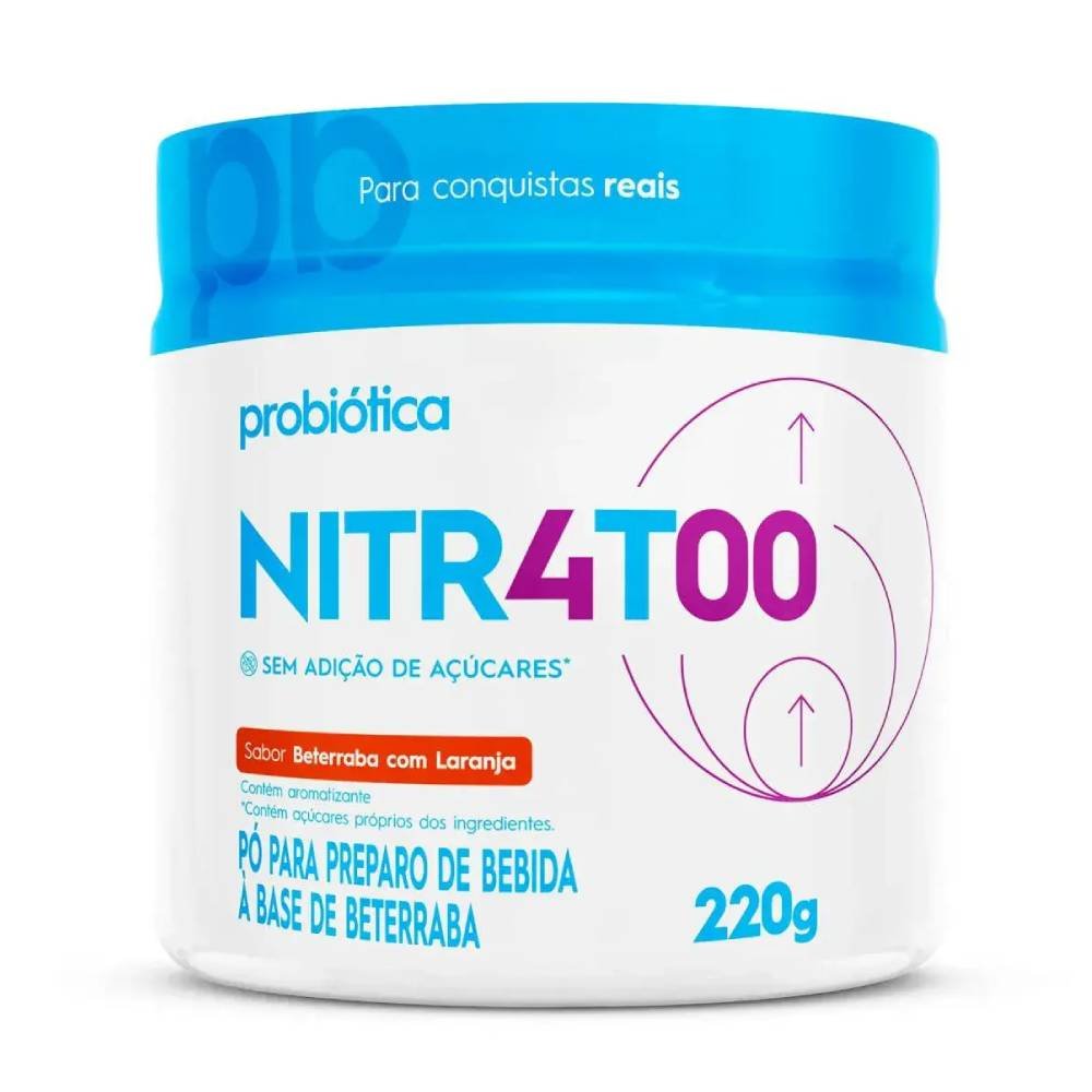 Pré Treino Probiótica Nitr4t00 Beterraba Com Laranja 220g