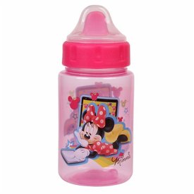 COPO COM VÁLVULA REDUTORA DE PINGOS BABY GO MINNIE ROSA 340ML