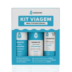 Kit Viagem Hidratei Multifuncional Shampoo 60ml + Condicionador 60ml + Spray 60ml