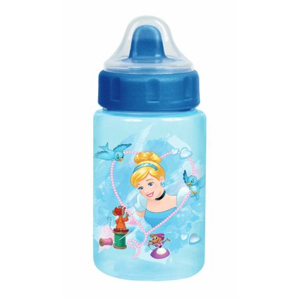 COPO COM VÁLVULA REDUTORA DE PINGOS BABY GO CINDERELA AZUL 340ML