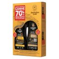 KIT AUSTRALIAN GOLD PROTETOR SOLAR CORPORAL SPRAY GEL INSTANT BRONZER FPS30 200G + ACELERADOR 120G