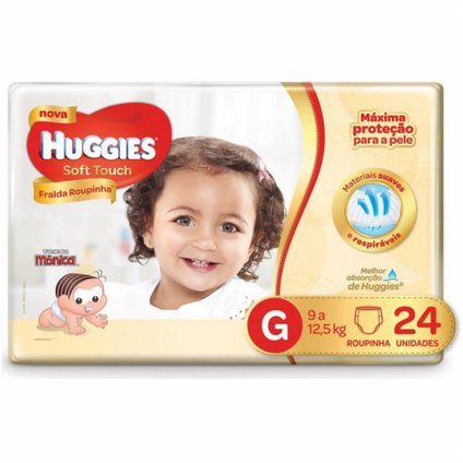 FRALDA HUGGIES SOFT TOUCH G C/24