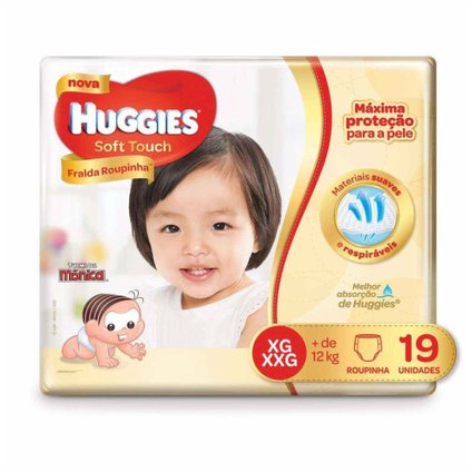FRALDA HUGGIES SOFT TOUCH XG C/19