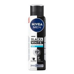 Desodorante Antitranspirante Aerossol Nivea Men Invisible Black  White Fresh 150ml